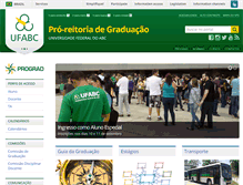 Tablet Screenshot of prograd.ufabc.edu.br