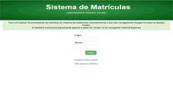Desktop Screenshot of matricula.ufabc.edu.br