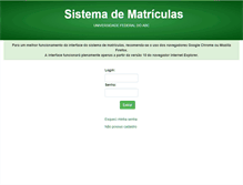 Tablet Screenshot of matricula.ufabc.edu.br
